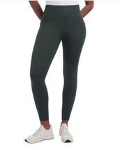 Danskin Womens Leggings Green Pockets Breathable Brushed Midweight Active - $36.99