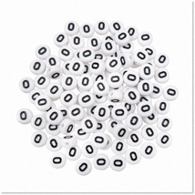 100pcs White Letter Beads 4x7mm - Acrylic Alphabet Beads for DIY Jewelry... - $15.83