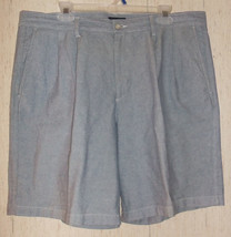 EXCELLENT MENS DOCKERS PLEATED RELAXED FIT OXFORD CLOTH SHORTS   SIZE 38 - £19.92 GBP