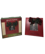 NEW Cracker Barrel Christmas Season Of Peace Red Wooden Photo Frame Pine... - $14.84
