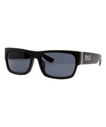 Authentisch Locs Sonnenbrille Hardcore Schwarz Rechteckig Gangster UV 400 - $18.64 CAD