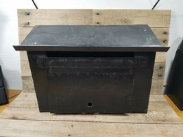 Vintage Large Steel Old Rustic Farm Rural Mailbox Heavy Home Made Hand Made - £193.78 GBP
