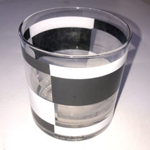 Georges Briard Black And White Block Pattern Whiskey Glass Replacement Rare - £36.99 GBP
