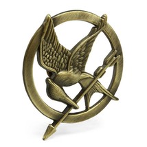 HUNGER GAMES MOCKINGJAY PIN 1.4&quot; Metal Badge Brooch NEW Bird Jacket Hat ... - $2.49