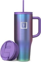Iron °Flask Co-Pilot Insulated Mug W/Straw &amp; Flip Cap Lids - Cup, Aurora... - $45.92