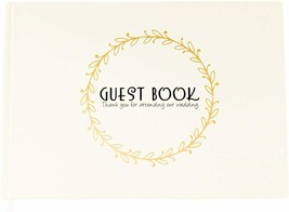 Guest Book Creme Bronze Wedding Themes Special Occasions and Events Circle - £15.49 GBP