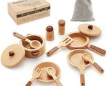 Montessori Kitchen Toys For 2 3 4 5 Years Old, Wooden Pretend Toys Dishe... - £35.71 GBP