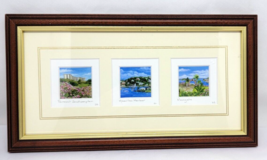 Global Miniatures Lithograph 3 MINI PRINTS Framed Matted Hand Titled Initialed 3 - £17.58 GBP