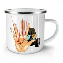 Mask Cry For Help NEW Enamel Tea Mug 10 oz | Wellcoda - £20.15 GBP