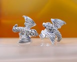 925 Sterling Silver Game of Thrones Curved Dragon Stud Earrings - £13.70 GBP