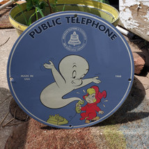 Vintage 1968 Bell System Local & Long Distance Telephone Porcelain Gas-Oil Sign - $125.00