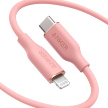 New Anker Powerline Iii Flow 6&#39; Cable Made For I Phone 13 M Fi USB-C To Apple Pink - £18.75 GBP