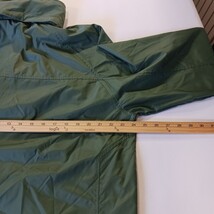 LL Bean 0AKC5 Men’s Green Hidden Hoodie Full Zip Nylon Jacket Size Medium image 5