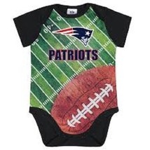 NFL New England Patriots Bodysuit Field Print Size 0-3 Month Youth Gerber - £11.84 GBP