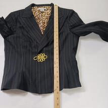 WD Platinum RN#111745 Women's Black Striped Blazer Size 10 image 6
