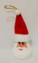 Santa Terracotta Flower Pot Hand Painted Christmas Ornaments 6&quot; Felt Hat - £14.34 GBP