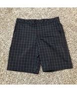 Fila Sport Golf Shorts Men Size 38 x 11 Black Red Gray Plaid Performance... - £14.09 GBP