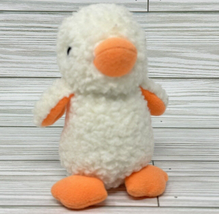 Vintage Gund Twitter Critter Duck Plush Rattle White Curly Sherpa Grabbe... - $19.77