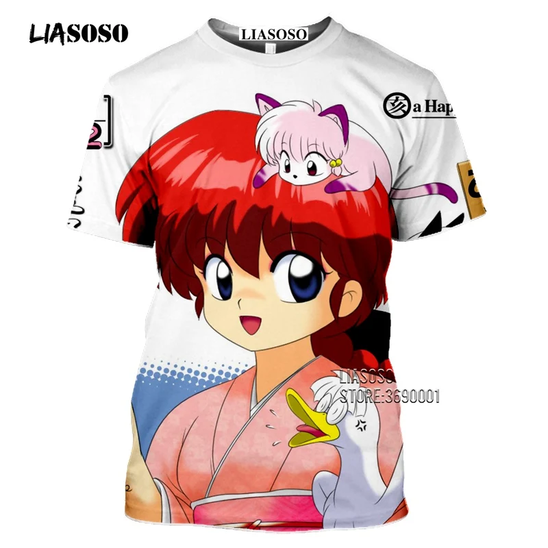 House Home LIASOSO 3D Print Girl Ranma 1/2 Tendou Akane T-Shirt Woman Ma... - £31.46 GBP