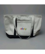eBay Open 2024 Limited Edition Canvas Tote Bag 21x12x8&quot; w Logo Pocket Zi... - $16.14