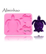 Turtle Family Silicone Mould Keychains Mold Clay DIY for Fashion Jewelry... - $8.41