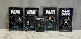 BAM! Geek Lot of (5) Pinbacks w/Backing Cards- Ant-Man Gamora Wonder Wom... - £18.06 GBP