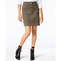 Maison Jules Button-Front Skirt Military Look Urban Olive Large NWT - £35.18 GBP
