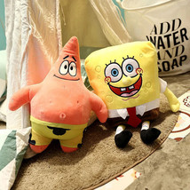 NEW 2PCS SPONGEBOB PATRICK STAR PLUSH TOY SOFT HUG PILLOW STUFFED ANIMAL... - £19.87 GBP