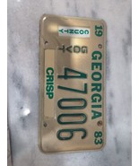 Vintage 1983 Georgia City Government Crisp County License Plate 47006 Ex... - £14.01 GBP