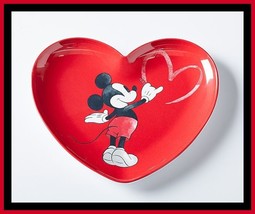 NEW RARE Pottery Barn Kids Disney Mickey Mouse Valentines Heart Shaped P... - £19.80 GBP