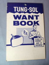 Tung Sol Lamps Electronics Vacuum Tubes Want Book 1950&#39;s Vintage notepad - $12.82