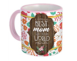 Best Mom in The World : Gift Mug Mother Day Floral Birthday - £12.68 GBP