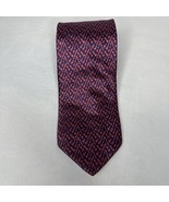 Brioni Tie 100% Silk  Made In Italy 3.5&quot; X 62”Red and Blue - $824.32 MXN