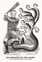 Hercules Of The Union - General Winfield Scott - 1861 - Political Cartoon Poster - $32.99