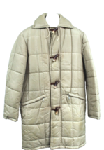 1970s Vintage Fox Knapp Men’s Puffer Coat Horn Toggles Crown Zipper S Tan - $3,428.85 MXN