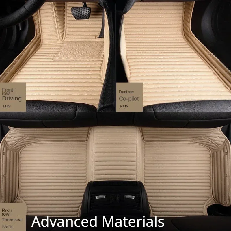 Striped Pu Leather Car Floor Mat for BMW i3 i01 2013-2018 iX3 G08 2022 2023 i4 - £32.91 GBP+