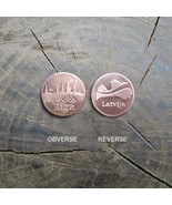 Coin, token Rīga/Latvija, handmade minting coin, custom coin, copper sou... - €2,87 EUR