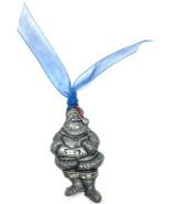 Gloria Duchin Pewter Silver Glitter Hat 3&quot; Christmas Santa Ornament - €4,23 EUR