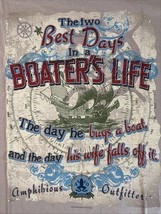 Amphibious Outfitters Men&#39;s T-Shirt XXXL Two Best Days Boaters Life Shor... - $526.72 MXN