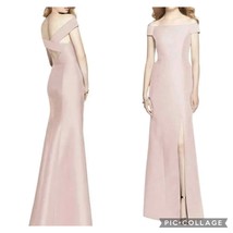 Alfred Sung NWT D751 Off Shoulder Cross Back Satin Twill Gown, Cameo Pink Size 0 - £80.42 GBP