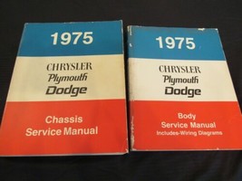 Lot of 1975 Chrysler Dodge Plymouth Chassis Body Service Manuals Wiring Diagrams - £36.70 GBP