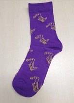 Purple Dinosaur Socks Novelty Unisex 6-12 Crazy Fun SF52 - £6.14 GBP