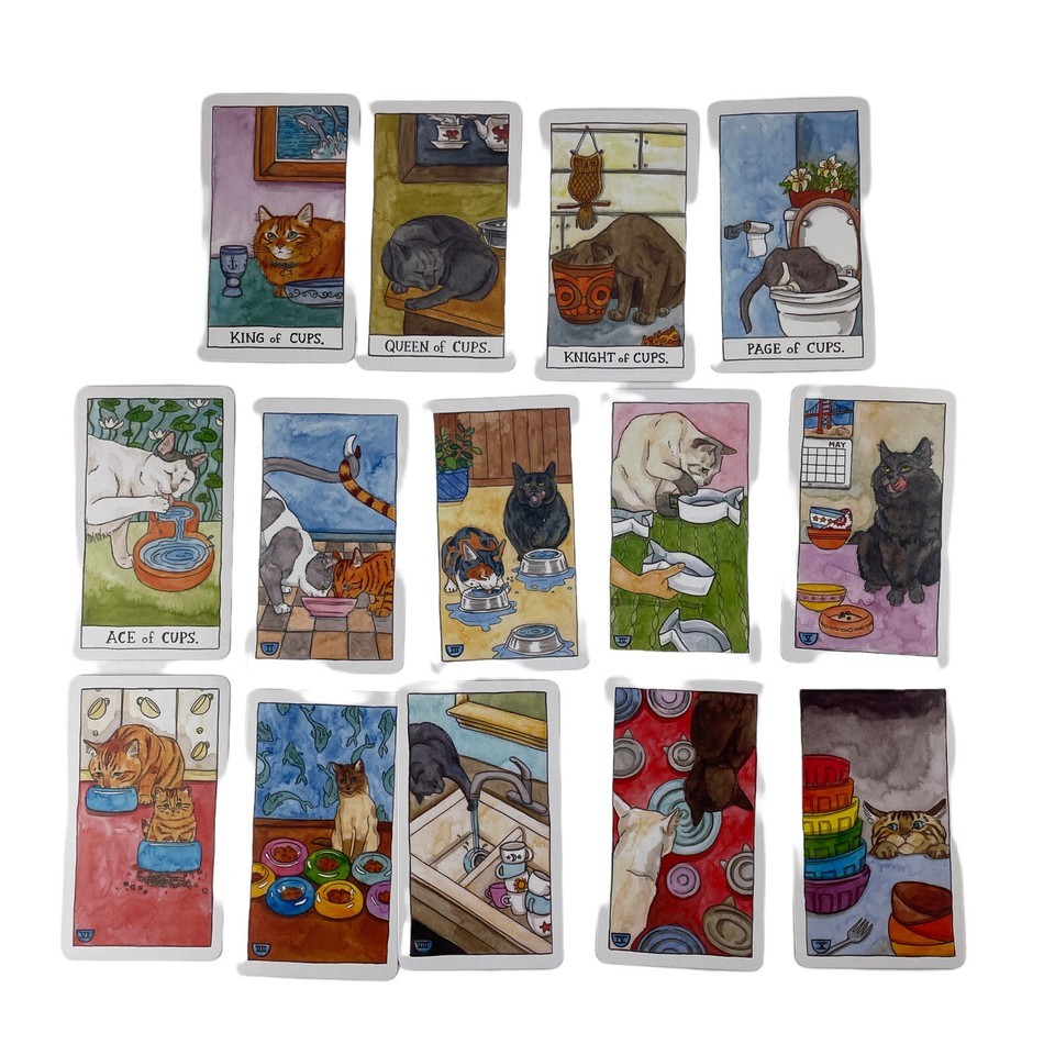 Megan Kott  Cat Tarot Card Deck 78 Cards Guide Book Divination Inspiration Item image 7