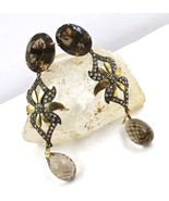 NATÜRLICHER RAUCHQUARZSCHLIFF EDELSTEIN DIAMANT 18K GOLD VIKTORIANISCHES... - $11,650.06 MXN