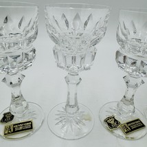 Vintage Rexxford Crystal Golden Crown E&amp;R Yugoslavia Cordial Glasses 5in... - $76.50