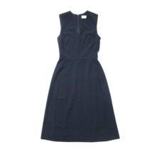 NWT MM. Lafleur Annie in Galaxy Blue V-neck Stretch Crepe Fit &amp; Flare Dress 0P - £56.31 GBP
