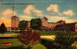 Old Orchard House, Old Orchard Beach, Maine ME - Vintage Linen Postcard-bk34 - £2.33 GBP