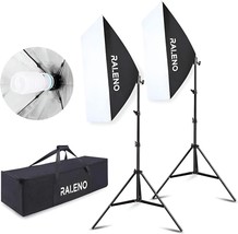 Raleno Softbox Photography Lighting Kit 20&quot; X 28&quot; Photography Continuous - £71.36 GBP