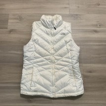 The North Face White Puffer Vest Womens Size Small Goose Down 700 Polyester - £25.89 GBP