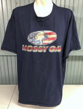 Mossy Oak Hunting Patriotic Stars Stripes Navy Blue XXL T-Shirt - £10.75 GBP